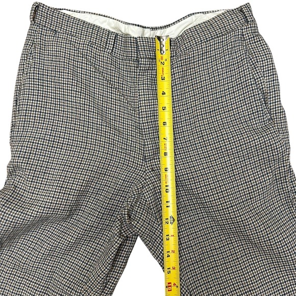 True Vintage 1950s Multicolor Houndstooth Wool Trousers Pants 32x26.5 - Picture 8 of 13